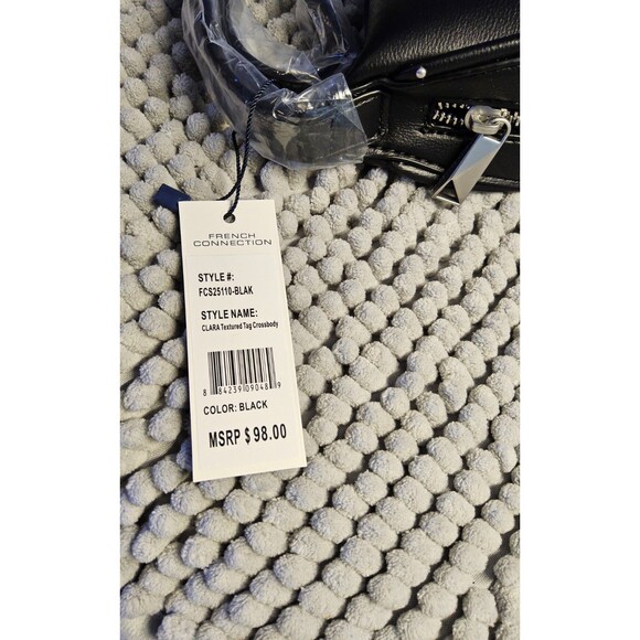 French Connection Clara Textured Crossbody Bag – Black NWT MSRP $98 - Picture 7 of 13